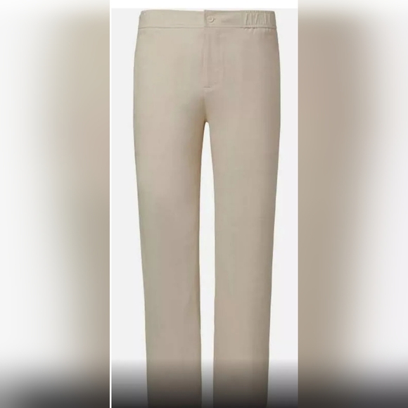 Onia SEALED! NWT! Button Front Stretch Linen Pant #MBP47-01OP in Oat. Sz Lg. - Picture 2 of 7